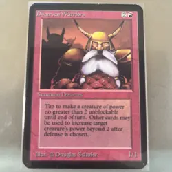 Dwarven Warriors Alpha Edition MTG LP - Image 1