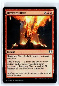 FOIL Ravaging Blaze Commander Masters - MTG Magic the Gathering Card - Image 1