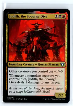 FOIL Judith, the Scourge Diva Commander Masters - MTG Magic the Gathering Card - Image 1