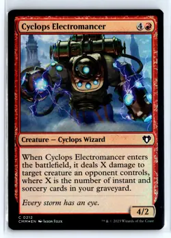 FOIL Cyclops Electromancer Commander Masters - MTG Magic the Gathering Card - Image 1