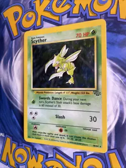 Pokemon Jungle Scyther Holo Rare Card 10/64 1999 Vintage Base Set WOTC LP - Image 3
