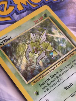 Pokemon Jungle Scyther Holo Rare Card 10/64 1999 Vintage Base Set WOTC LP - Image 4