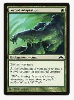 Forced Adaptation #120 Gatecrash Magic Card in Protective Sleeve - Image 1