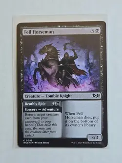 Fell Horseman - Wilds of Eldraine - LP - MTG Magic - Common - Creature - Image 1