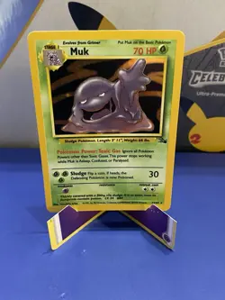 Pokemon TCG Muk (13/62) Fossil Holo Rare Card Unlimited Edition - Image 1