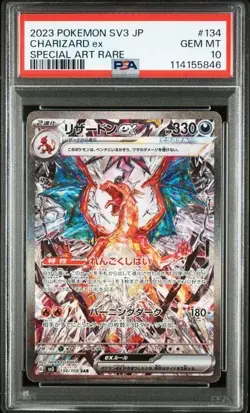 PSA 10 Pokemon Card Charizard ex SAR 349/190 SV4a 134/108 SV3 Set Japanese - Image 5