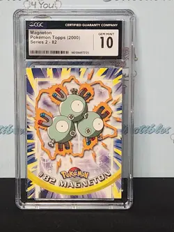 Pokemon 2000 Topps Series 2 #82 Magneton Cgc 10 Mint Trading Card - Image 4