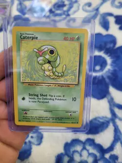 Caterpie 45/102 NM 1999-2000 4th Print UK Common Unlimited Base Set Pokemon Card - Image 1