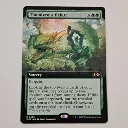 Thunderous Debut Extended Art Wilds of Eldraine 359 MTG NM Magic the Gathering - Image 1