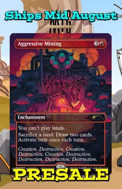 Aggressive Mining PRESALE 🔥 Borderless NonFOIL 🔥 MTG Secret Lair (2108) - Image 1