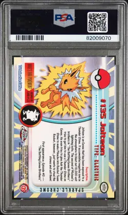 2000 TOPPS CHROME POKEMON T.V. SPARKLE #135 JOLTEON PSA 10 - Image 2