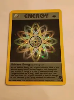Pokemon Team Rocket 1st Edition Holo 17/82 Rainbow Energy NM-Mint Never Played - Image 1