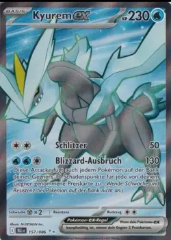 Pokemon Karte - Kyurem EX 157/086 - Schwarze Blitze - Full Art - Holo - Deutsch - Image 1