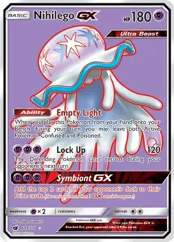 Pokemon Nihilego GX (Full Art) NM 1st Edition Normal SM - Crimson Invasion - Image 1