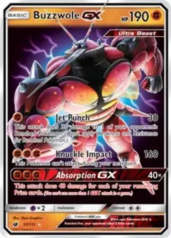 Pokemon Buzzwole GX NM 1st Edition Normal SM - Crimson Invasion - Image 1