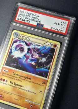 2011 POKEMON LUCARIO HOLO CALL OF LEGENDS #14 PSA GEM MT 10 💎 Pop 12 🌀 - Image 2