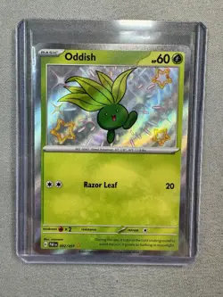 2024 Near Mint Pokemon Oddish 092/091 Sv: Paldean Fates - Baby Shiny Rare - Image 1