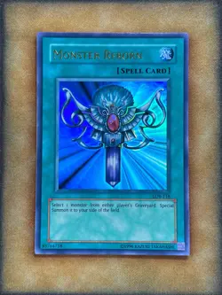 Yugioh Monster Reborn LOB-118 Ultra Rare 2017 Print NM - Image 1