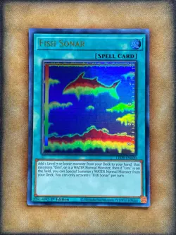 Yugioh Fish Sonar LED9-EN020 Ultra Rare 1st Ed NM - Image 1
