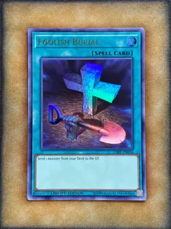 Yugioh Foolish Burial LART-EN016 Ultra Rare Lost Art Promo Limited Edition NM - Image 1