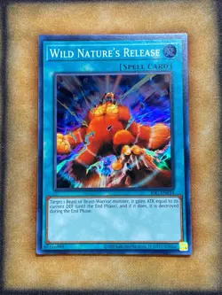 Yugioh Wild Nature's Release IOC-EN033 Super Rare 25th Anniversary NM - Image 1