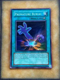 Yugioh Premature Burial DB1-EN091 Super Rare NM - Image 1
