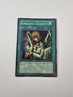 Yugioh Graceful Charity SDP-040 Super Rare 1st Ed LP - Image 1