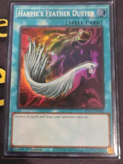 Yugioh! Harpie's Feather Duster EG01-EN022 Super Rare 1st Edition NM - Image 1