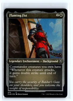 FOIL Flaming Fist 474 Baldur's Gate Common - MTG Magic the Gathering Card - Image 1