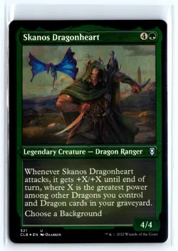 FOIL Skanos Dragonheart 521 Baldur's Gate - MTG Magic the Gathering Card - Image 1