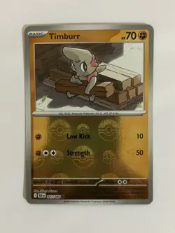 Timburr Poke Ball Reverse Holo 047/086 - *NM* Black Bolt Pokemon Card - Image 1
