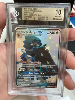 ~ESP~ SPANISH BGS 10 Decidueye GX Hidden Fates SV47 Pokemon Card - Image 1