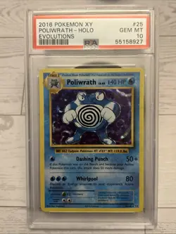 2016 Pokemon XY Evolutions Holo Poliwrath 25/108 PSA 10 GEM MINT - Image 1