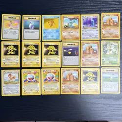 Pokemon TCG 1999 Base Set Unlimited - 18 Card Lot - Non-Holo Rare & Common MP/HP - Image 1