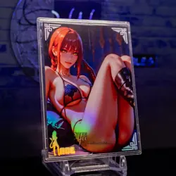 Makima Waifu Trading Card ACG-AVL Goddess Holo Foil No. 004 Anime Manga Art CSM - Image 2