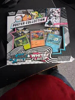 POKEMON SV10.5 BLACK BOLT WHITE FLARE POSTER COLLECTION BOX SHIPS 7/23 SEALED - Image 1