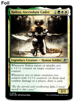 Haliya, Ascendant Cadet - FOIL - [Edge of Eternities] MTG *Ships Now* 🌳⚪⚪ - Image 1