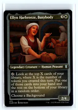 FOIL Ellyn Harbreeze, Busybody 472 Baldur's Gate - MTG Magic the Gathering Card - Image 1
