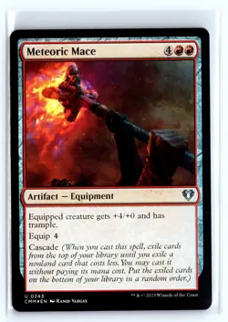 FOIL Meteoric Mace Commander Masters Uncommon - MTG Magic the Gathering Card - Image 1