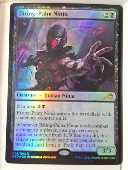 Biting-Palm Ninja - FOIL - Kamigawa Neon Dynasty - Magic the Gathering MTG Nice! - Image 1