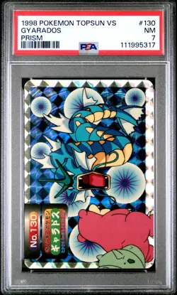 1998-99 POKEMON TOPSUN VS PRISM #130 GYARADOS PSA 7 - Image 1