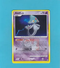 Pokemon D&P: Legends Awakened Set - Azelf Crosshatch Holo League Promo # 19/146 - Image 1
