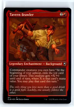 FOIL Tavern Brawler 511 Baldur's Gate Common - MTG Magic the Gathering Card - Image 1