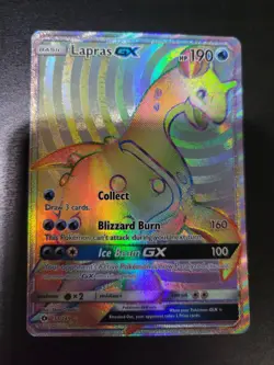 Lapras GX Pokemon Card Blizzard Burn Ice Beam GX Holo Rare - Image 1