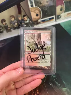 MTG Magic the Gathering Wooded Foothills Judge Promo Foil Card NM Condition - Image 1