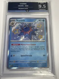 Graded 9.5 MINT+ Shiny Starmie Rare Paldean Fates 119/091 Pokemon Card 2024 - Image 1