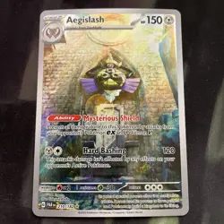 Aegislash 210/182 Sv04: Paradox Rift Holo Pokemon Card Steel Type Full Art - Image 1