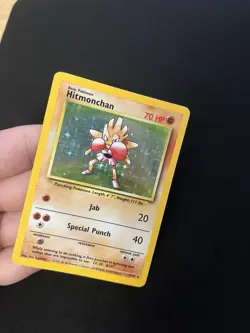 Hitmonchan 7/102 PL Holo Rare Base Set Pokemon Card Vintage 1999 WOTC - Image 2