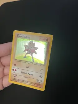 Hitmonchan 7/102 PL Holo Rare Base Set Pokemon Card Vintage 1999 WOTC - Image 3