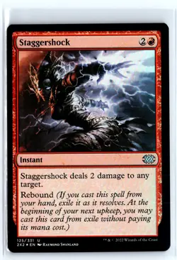 FOIL Staggershock Double Masters 2022 - MTG Magic the Gathering Card - Image 1